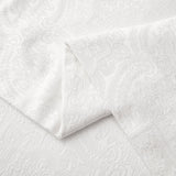 HiEnd Accents Liza White Matelassé Coverlet Set FB4162-SQ-OC Cream, Tan, Black Coverlet - Face: 68% viscose, 32% polyester; Back: 100% cotton. Bed Skirt - Skirt: 100% polyester; Decking: 100% polyester. Pillow Sham: 68% viscose, 32% polyester. 92x96x3