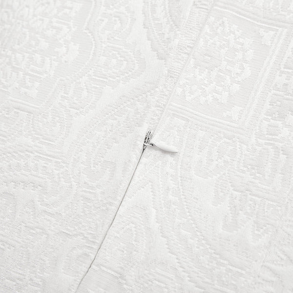 HiEnd Accents Liza White Matelassé Coverlet Set FB4162-SQ-OC Cream, Tan, Black Coverlet - Face: 68% viscose, 32% polyester; Back: 100% cotton. Bed Skirt - Skirt: 100% polyester; Decking: 100% polyester. Pillow Sham: 68% viscose, 32% polyester. 92x96x3