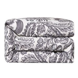 HiEnd Accents Augusta Toile Comforter Set FB4163-SQ-OC Black/ White Face: 80% Polyester, 20% Cotton, Back: 100% Cotton, Filling: 100% Polyester 92x96x3