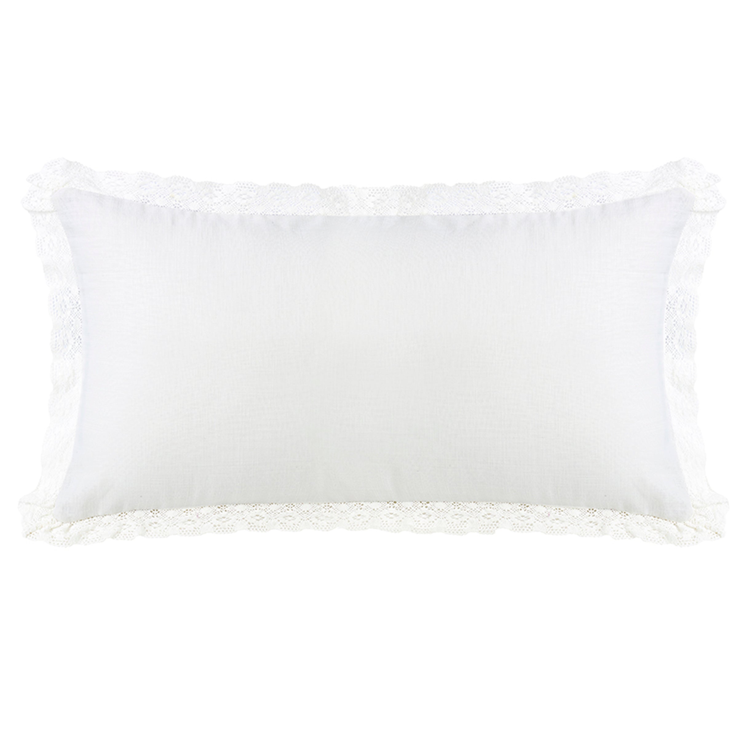 HiEnd Accents Charlotte Extra Long Lace Trim Pillow
