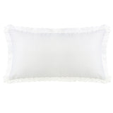 Charlotte Extra Long Off-White Lace Trim Pillow