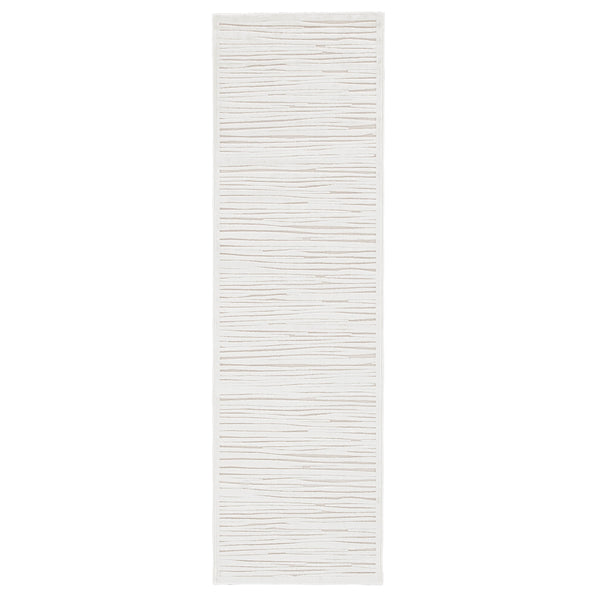 Jaipur Living Linea Abstract White Runner Rug (2'6"X8')