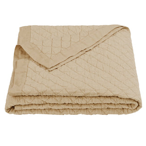 HiEnd Accents Linen Cotton Diamond Quilt FB6100-FQ-KH Khaki Face: 55% linen, 45% cotton; Back: 100% cotton; Fill: 100% polyester 92x92x0.5