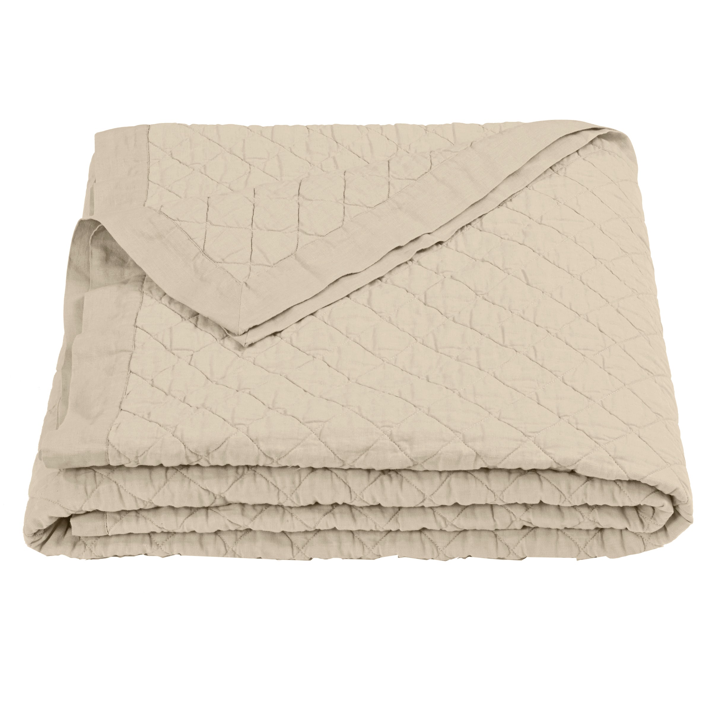HiEnd Accents Linen Cotton Diamond Quilt