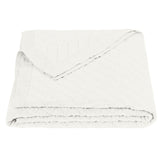 HiEnd Accents Linen Cotton Diamond Quilt FB6100-KG-VW Vintage White Face: 55% linen, 45% cotton; Back: 100% cotton; Fill: 100% polyester 102x92x0.5