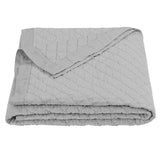 HiEnd Accents Linen Cotton Diamond Quilt FB6100-TW-GY Gray Face: 55% linen, 45% cotton; Back: 100% cotton; Fill: 100% polyester 64x84x0.5