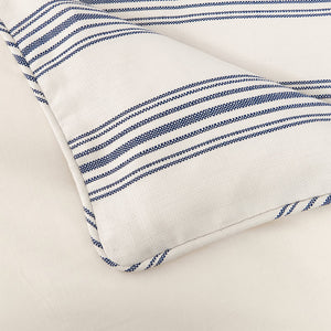 HiEnd Accents Prescott Duvet Cover Set FB6200-SQ-NA White, Navy Duvet: Face: 100% Polyester, Back: 100% Cotton; King Sham: 100% Polyester (2pc) 92x96x0.5