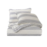 HiEnd Accents Prescott Duvet Cover Set FB6200-SQ-NA White, Navy Duvet: Face: 100% Polyester, Back: 100% Cotton; King Sham: 100% Polyester (2pc) 92x96x0.5