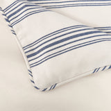 HiEnd Accents Prescott Duvet Cover Set FB6200-SQ-NA White, Navy Duvet: Face: 100% Polyester, Back: 100% Cotton; King Sham: 100% Polyester (2pc) 92x96x0.5