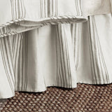 HiEnd Accents Prescott Stripe Bed Skirt FB6200BS-KG-TP Cream, Taupe Skirt: 100% polyester; Decking:100% polyester 78x80+17