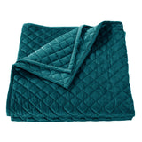 HiEnd Accents Velvet Diamond Quilt FB6300-FQ-TL Teal Face: 100% polyester, Back: 100% Cotton. Filling: 100% polyester 92x96x1