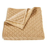 HiEnd Accents Velvet Diamond Quilt FB6300-KG-GD Gold Face: 100% polyester; Back: 100% cotton; Fill: 100% polyester 110x96x1