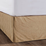 HiEnd Accents Velvet Bed Skirt FB6300BS-QN-TN Tan 100% polyester 60x80x18