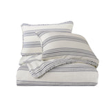 HiEnd Accents Prescott Comforter Set FB6400-SQ-NA Navy Comforter face 100% cotton, insert fill 100% polyester. 92x96x1