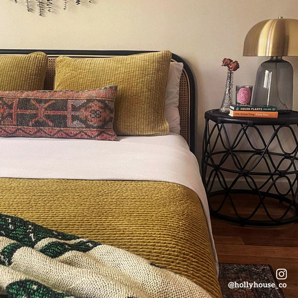 HiEnd Accents Stonewashed Cotton Velvet Quilt Set PK6500-KG-TU Tuscan Face and Back: 100% cotton; Fill: 100% polyester 110x96x0.5