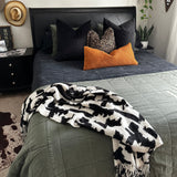 HiEnd Accents Stonewashed Cotton Velvet Quilt FB6500-FQ-BK Black Face and Back: 100% cotton; Fill: 100% polyester 92x96x0.3