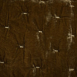 HiEnd Accents Stella Faux Silk Velvet Quilt FB6700-KG-GO Green Ochre Face: 70% rayon, 30% nylon; Lining: 100% cotton 110x96x1