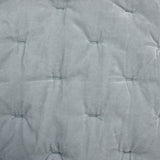 HiEnd Accents Stella Faux Silk Velvet Quilt FB6700-TW-IB Icy Blue Face: 70% rayon, 30% nylon; Lining: 100% cotton 68x88x1