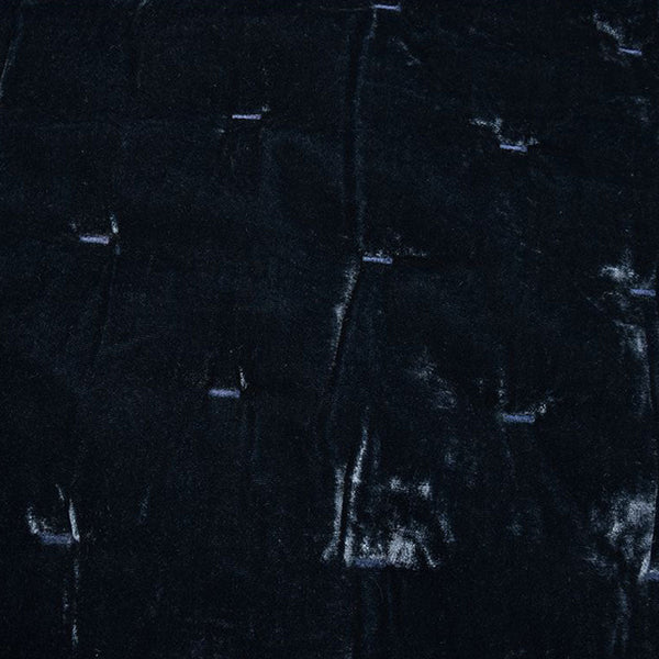 HiEnd Accents Stella Faux Silk Velvet Quilt FB6700-TW-MB Midnight Blue Face: 70% rayon, 30% nylon; Lining: 100% cotton 68x88x1