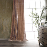HiEnd Accents Stella Faux Silk Velvet Curtain FB6800CU-OS-DR Dusty Rose Face: 70% rayon, 30% nylon; Lining: 100% cotton 48x108x0.2