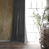 HiEnd Accents Stella Faux Silk Velvet Curtain FB6800CU-OS-SL Slate Face: 70% rayon, 30% nylon; Lining: 100% cotton 48x108x0.2