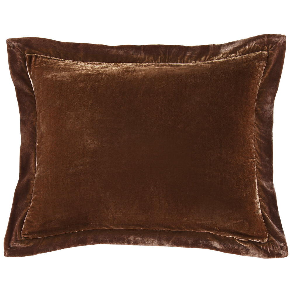 HiEnd Accents Stella Faux Silk Velvet Flanged Dutch Euro Pillow FB6800DE-OS-BK Black Shell: 70% rayon, 30% nylon; Fill: 100% waterfowl feathers 27 x 39 x 5