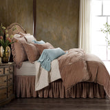 HiEnd Accents Stella Faux Silk Velvet Duvet Cover Set FB6800DS-SQ-DR Dusty Rose Face: 30% Nylon, 70% Rayon, Lining: 100% Polyester, Back: 100% Cotton 92x96x0.5
