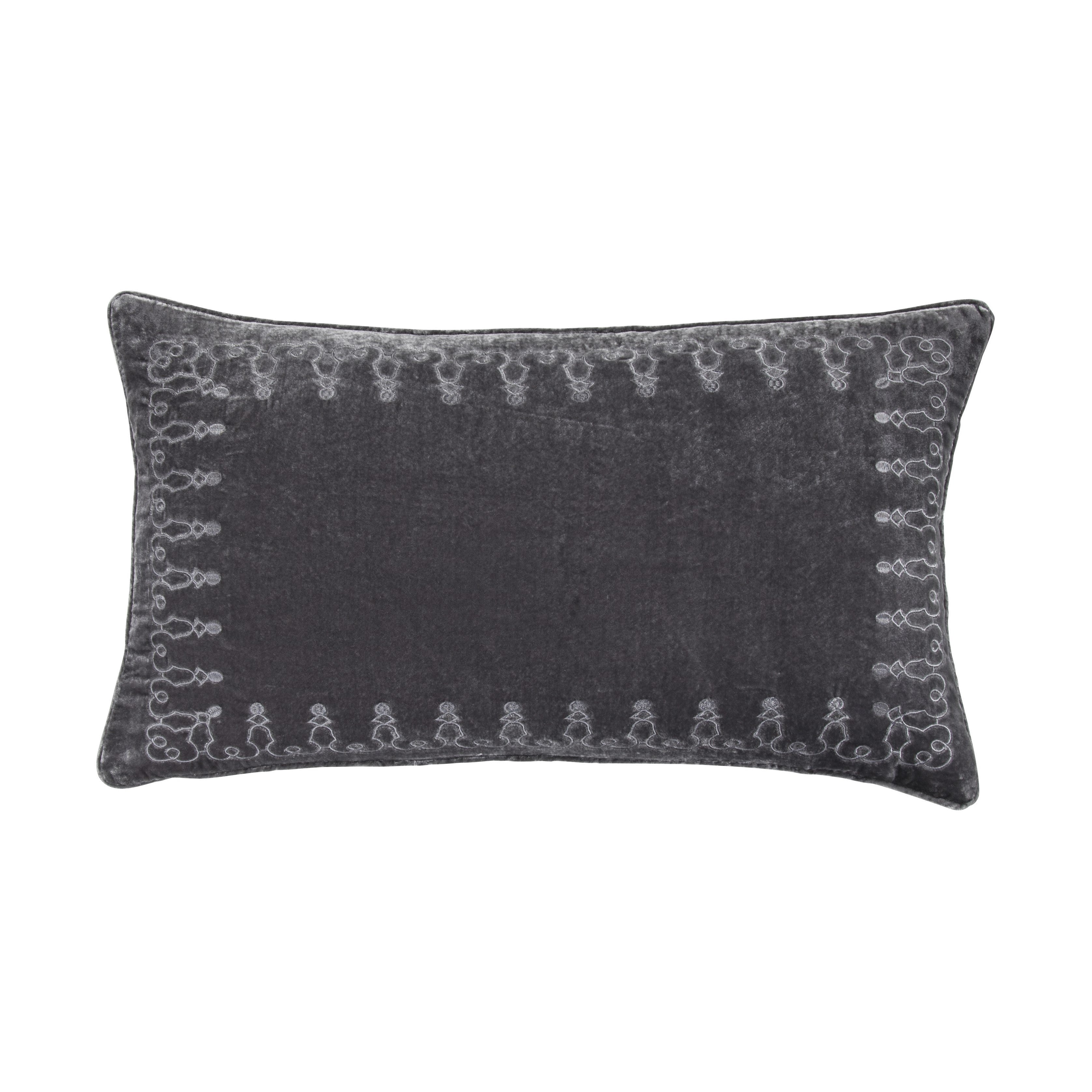 HiEnd Accents Stella Faux Silk Velvet Lumbar Pillow