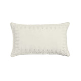 HiEnd Accents Stella Faux Silk Velvet Embroidered Lumbar Pillow FB6800P6-OS-ST Stone Shell: 70% rayon, 30% nylon; Fill: 100% waterfowl feathers 14x24x6