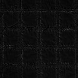 HiEnd Accents Stella Faux Silk Velvet Double Box Stitch Throw FB6800TH-OS-BK Black Face: 70% rayon, 30% nylon; Back: 100% cotton; Fill: 100% polyester 50x60