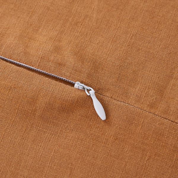 HiEnd Accents 100% French Flax Linen Reversible Duvet Cover Set FB7100DS-SK-CM Caramel Duvet Cover - Face and Back: 100% linen. Pillow Sham - Face and Back: 100% linen. 110x96