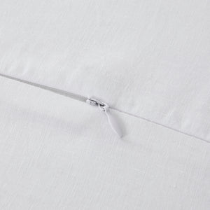 HiEnd Accents 100% French Flax Linen Reversible Duvet Cover Set FB7100DS-SQ-WH White Duvet Cover - Face and Back: 100% linen. Pillow Sham - Face and Back: 100% linen. 92x96