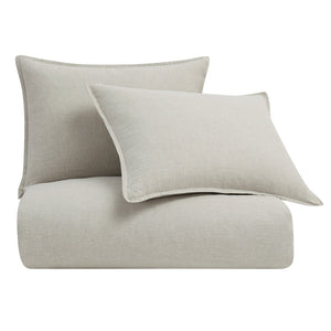 HiEnd Accents 100% French Flax Linen Reversible Duvet Cover Set FB7100DS-TW-NT Natural 100% linen 68 x 88