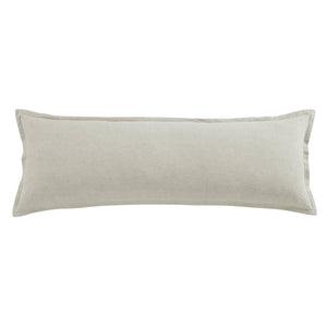 HiEnd Accents 100% French Flax Linen Long Lumbar Pillow FB7100P9-OS-NT Natural Face and Back: 100% linen; Fill: 100% waterfowl feathers 14x42x3.6