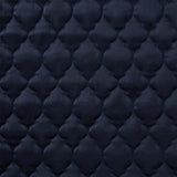 HiEnd Accents High Shine Satin Quilt FB7135-SK-NA Navy Face: 52% viscose, 48% polyester; Back: 100% cotton; Fill: 100% polyester 110x96