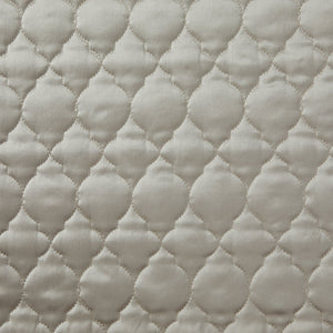 HiEnd Accents High Shine Satin Quilt FB7135-SQ-CN Champagne Face: 52% viscose, 48% polyester; Back: 100% cotton; Fill: 100% polyester 92x96