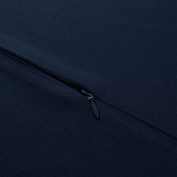 HiEnd Accents High Shine Satin Duvet Cover Set FB7136DS-SK-NA Navy Duvet Cover - Face: 52% viscose, 48% polyester; Back: 100% cotton. Pillow Sham - Face and Back: 52% viscose, 48% polyester. 110x96