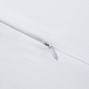 HiEnd Accents High Shine Satin Duvet Cover Set FB7136DS-SK-WH White Duvet Cover - Face: 52% viscose, 48% polyester; Back: 100% cotton. Pillow Sham - Face and Back: 52% viscose, 48% polyester. 110x96