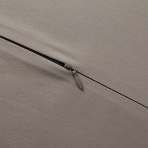 HiEnd Accents High Shine Satin Duvet Cover Set FB7136DS-SQ-CN Champagne Duvet Cover - Face: 52% viscose, 48% polyester; Back: 100% cotton. Pillow Sham - Face and Back: 52% viscose, 48% polyester. 92x96