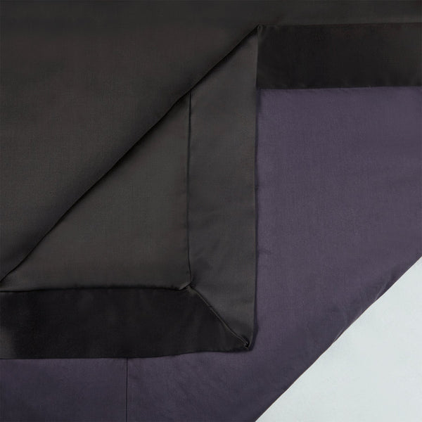HiEnd Accents High Shine Satin Duvet Cover Set FB7136DS-SQ-EP Espresso Duvet Cover - Face: 52% viscose, 48% polyester; Back: 100% cotton. Pillow Sham - Face and Back: 52% viscose, 48% polyester. 92x96
