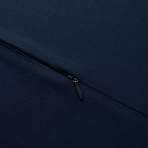 HiEnd Accents High Shine Satin Duvet Cover Set FB7136DS-SQ-NA Navy Duvet Cover - Face: 52% viscose, 48% polyester; Back: 100% cotton. Pillow Sham - Face and Back: 52% viscose, 48% polyester. 92x96