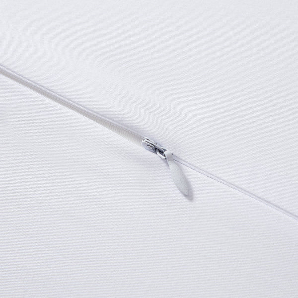 HiEnd Accents High Shine Satin Duvet Cover Set FB7136DS-SQ-WH White Duvet Cover - Face: 52% viscose, 48% polyester; Back: 100% cotton. Pillow Sham - Face and Back: 52% viscose, 48% polyester. 92x96