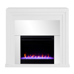 Sei Furniture Stadderly Contemporary Mirrored Color Changing Fireplace Fc1009659
