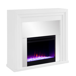 Sei Furniture Stadderly Contemporary Mirrored Color Changing Fireplace Fc1009659
