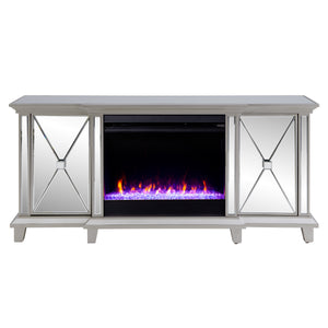 Sei Furniture Toppington Mirrored Fireplace Media Console Fc1010356 Fc1010356