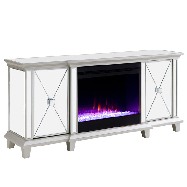 Sei Furniture Toppington Mirrored Fireplace Media Console Fc1010356 Fc1010356