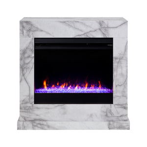 Sei Furniture Dendale Faux Marble Fireplace Fc1062859 Fc1062859