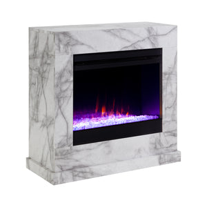 Sei Furniture Dendale Faux Marble Fireplace Fc1062859 Fc1062859