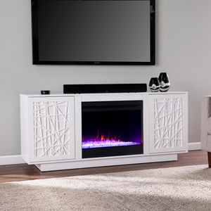 Sei Furniture Delgrave Color Changing Fireplace W Media Storage Fc1095656