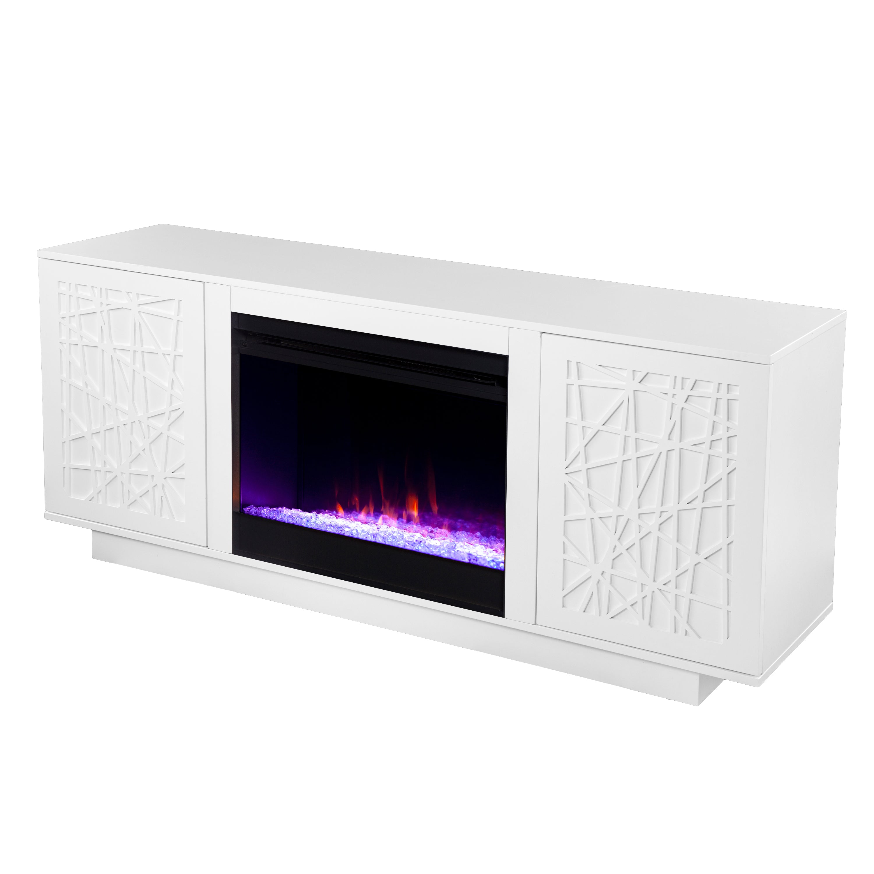 Delgrave Color Changing Media Fireplace with Storage - Thumbnail 2